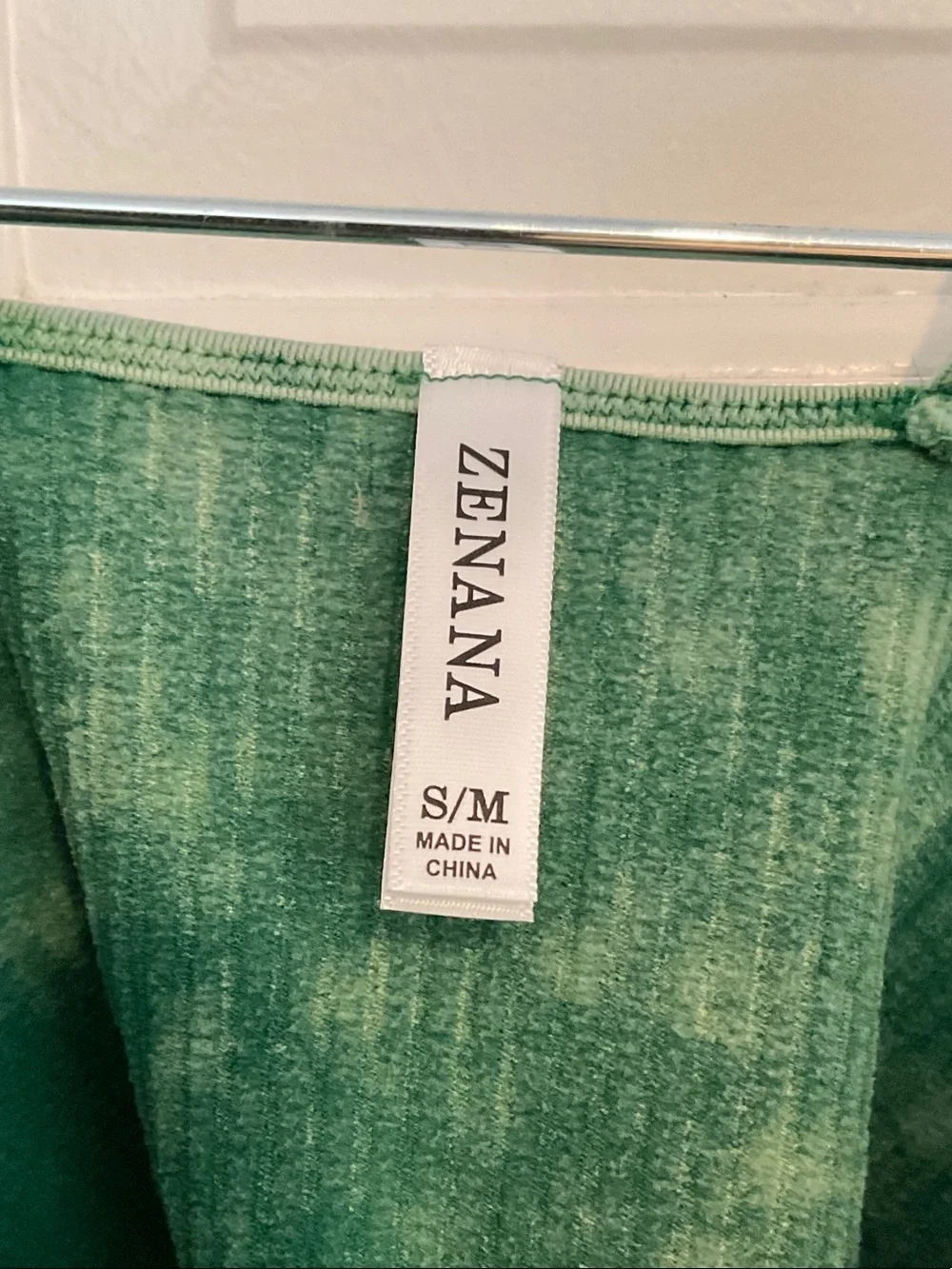 Zenana Ribbed V-Neck Sage Green Crop Tank